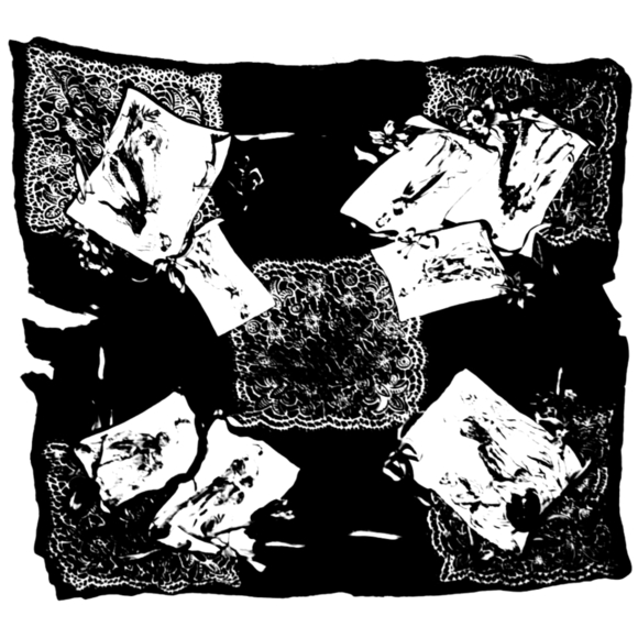 𝅺VTG 20s Antique ORANGE Ladies print scarf -- as is with flaws & torn - Picture 2 of 12